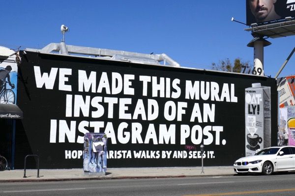 Oatly Oat Milk Advert: We made this mural instead of an Instagram post