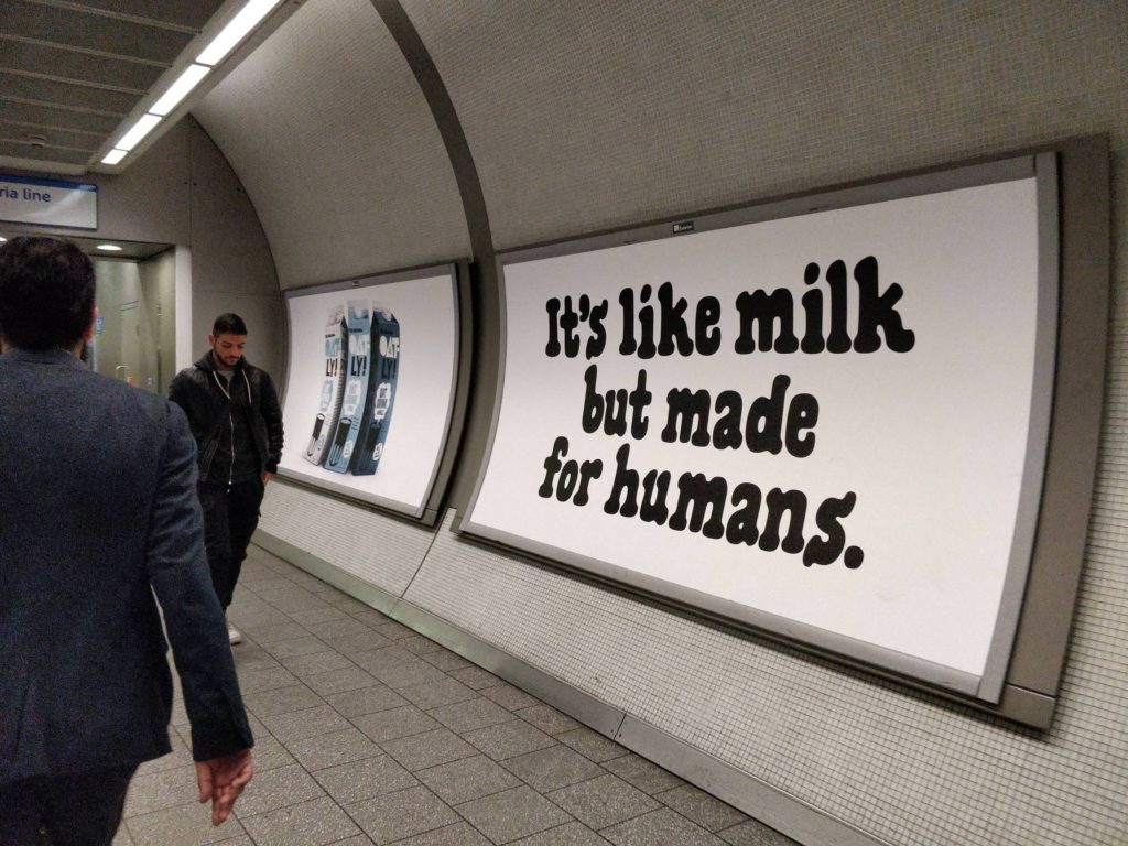 Oatly Oat Milk Ad. It's Like Milk But for humans