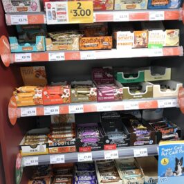 protein bars in petrol station